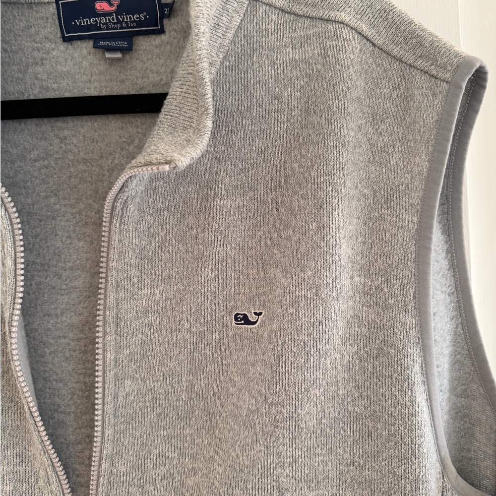 Vineyard Vines Light Gray Men's Zip-Up Sweater